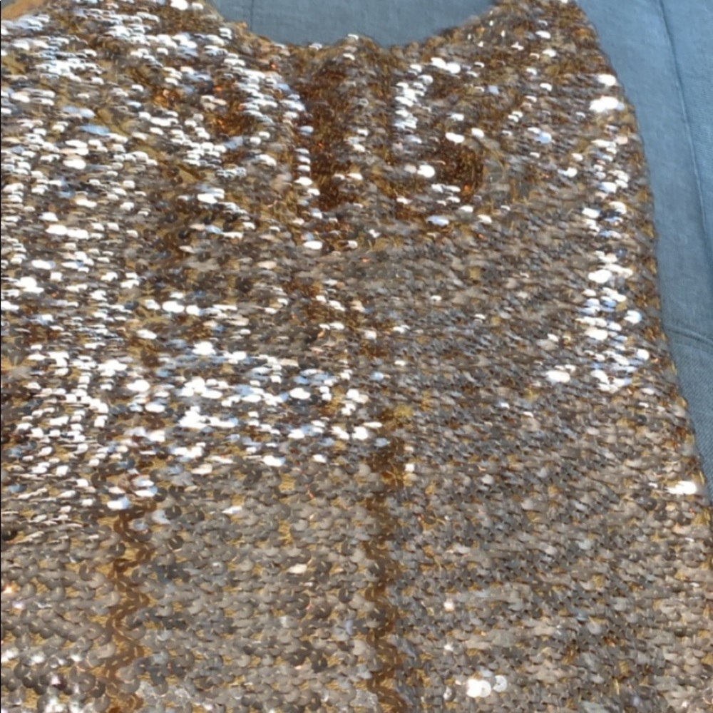 Gold sequins dress
